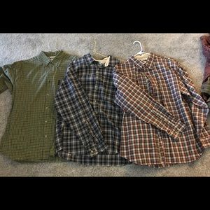 5 Men’s button up shirts Guess Jeans & Columbia SW